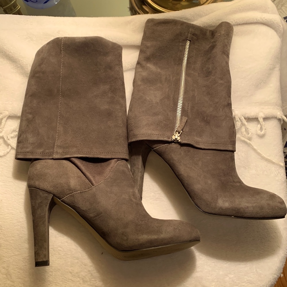 Franco Sarto, 9, Grey/mocha booties - Picture 1 of 4